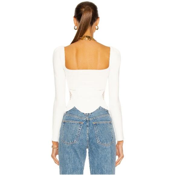 Elegant White Women's Top - Picture 9 of 9